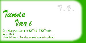 tunde vari business card